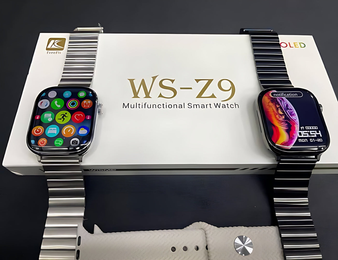 WS-Z9 Smartwatch with CTZN Chain and Silicone Braided Strap