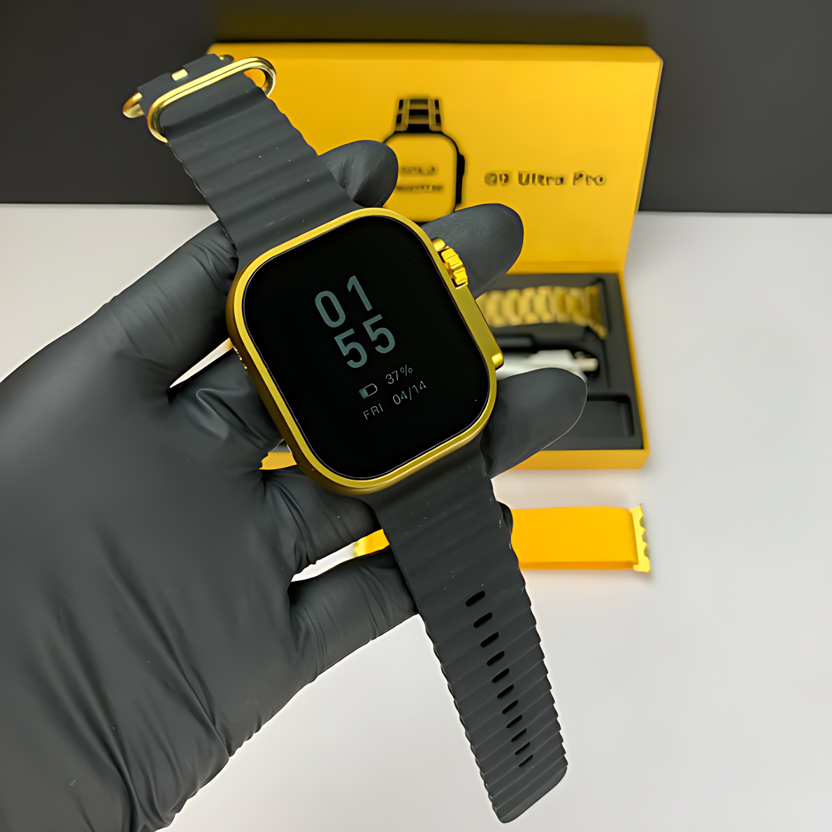 G9 Ultra Pro Gold Watch with Three Straps