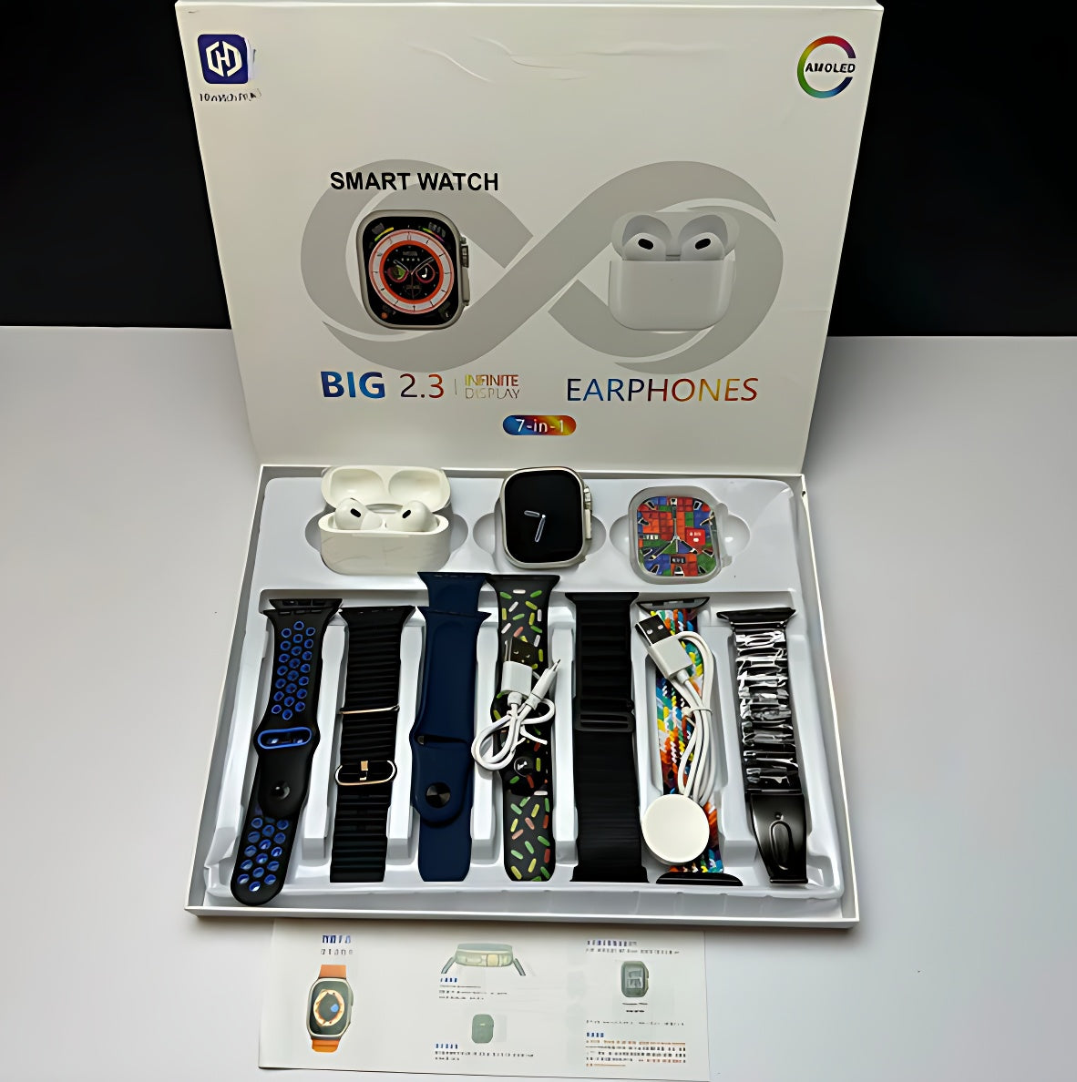 I20 Smart Watch 7in1 + Free Airpods Pro 2