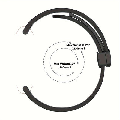 Genuine Calfskin Leather Watch Band, with Magnetic Clasp