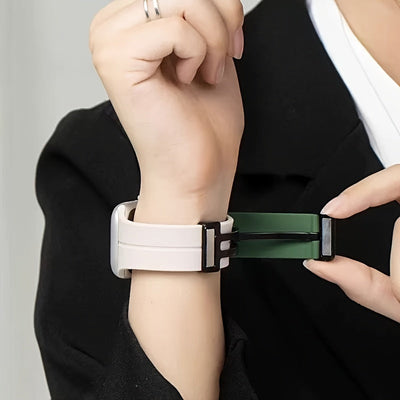 Luxury Two-Tone Silicone Watch Band for iWatch