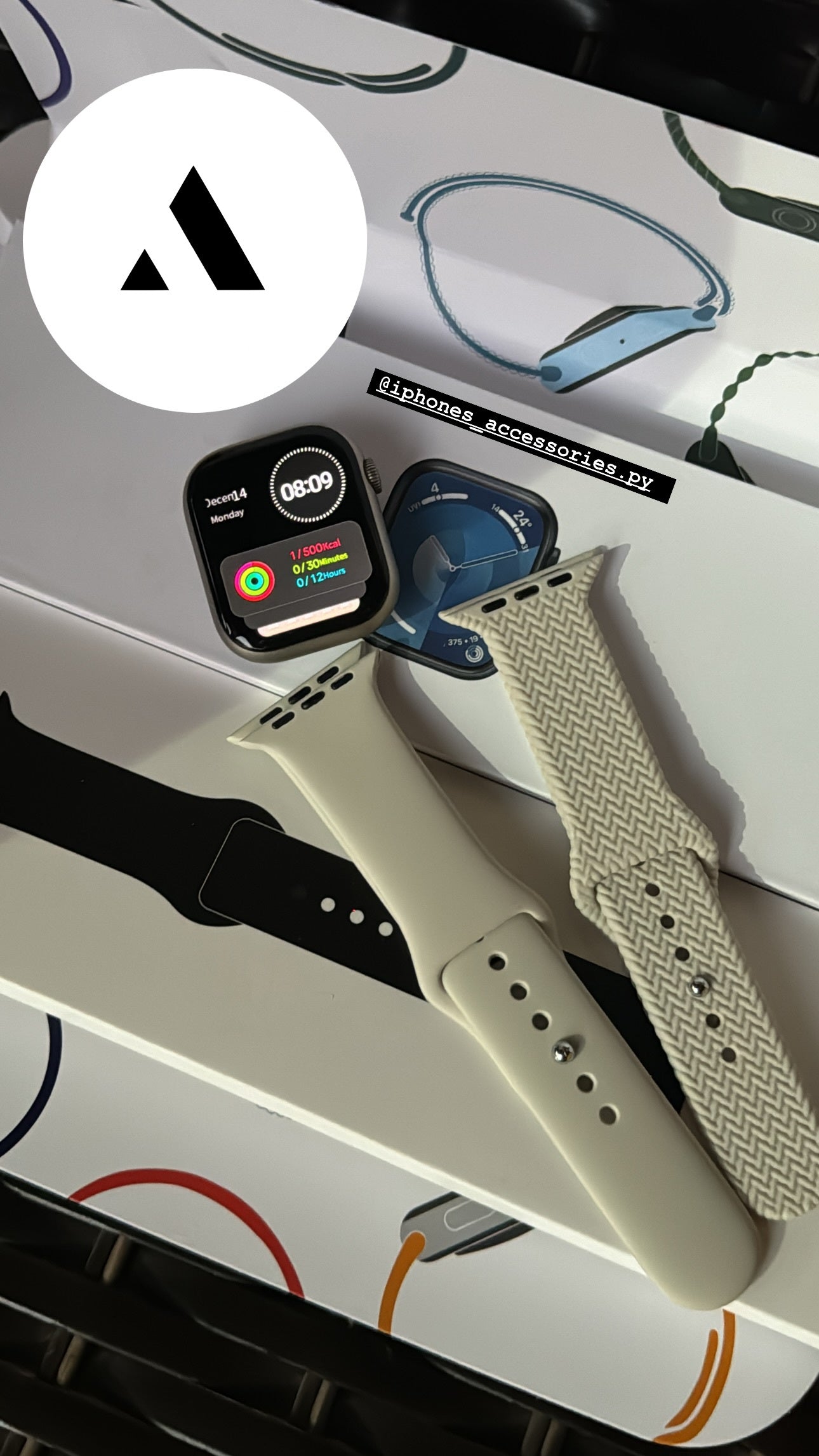 Apple logo watch series 9 Matte Silver