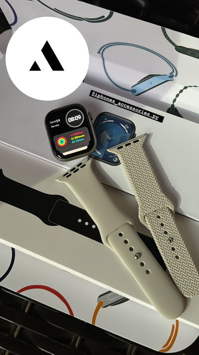 Apple logo watch series 9 Matte Silver