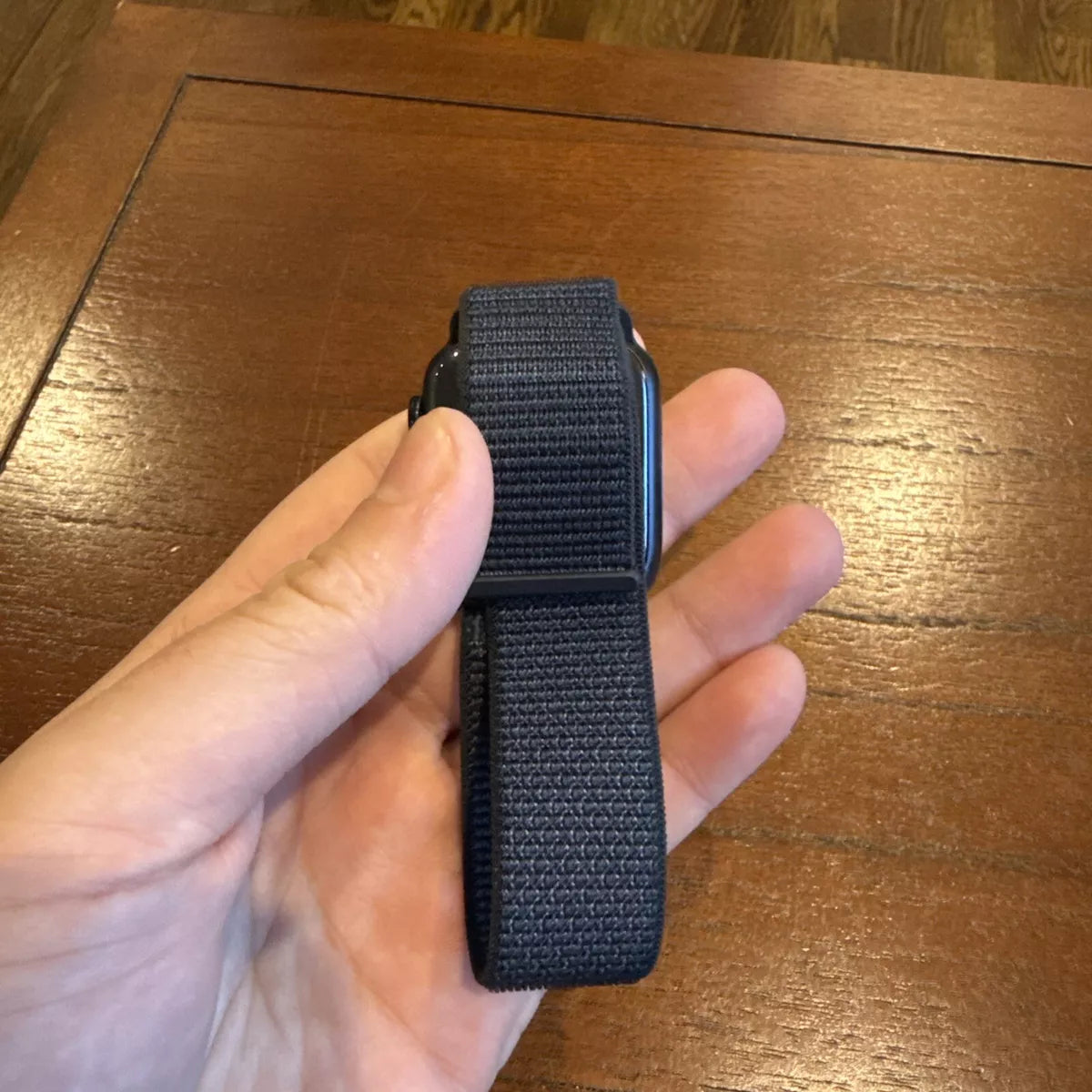 Apple logo series 10 Black with Black Nylon Strap