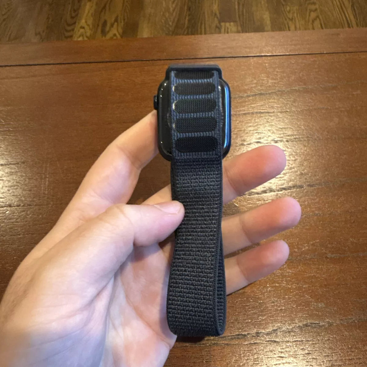 Apple logo series 10 Black with Black Nylon Strap