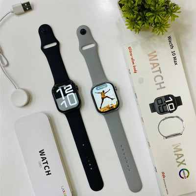 Watch 10 Max Always-On Display Smartwatch (Silver)